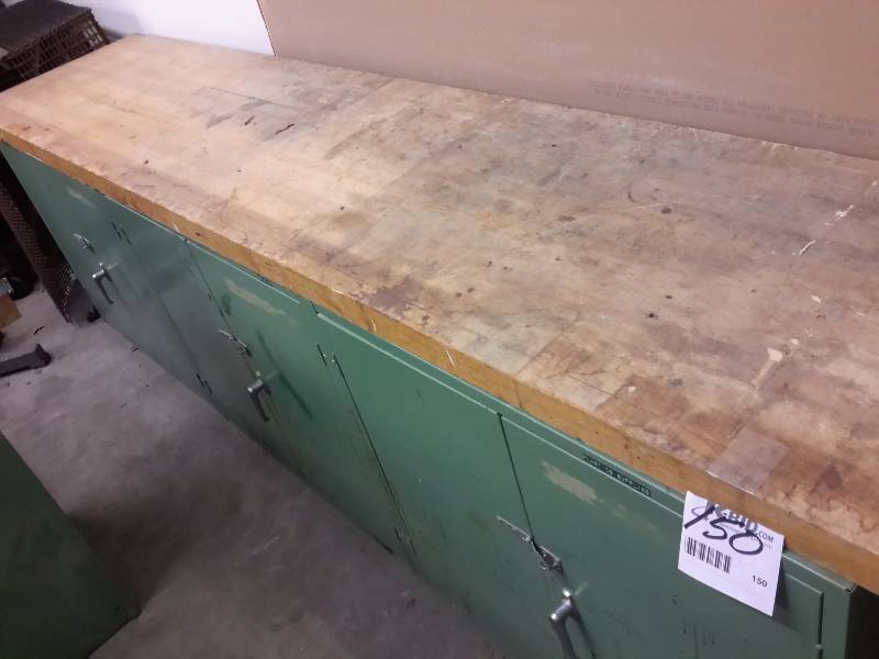 lot 150 image: solid Maple Butcher Block  work bench