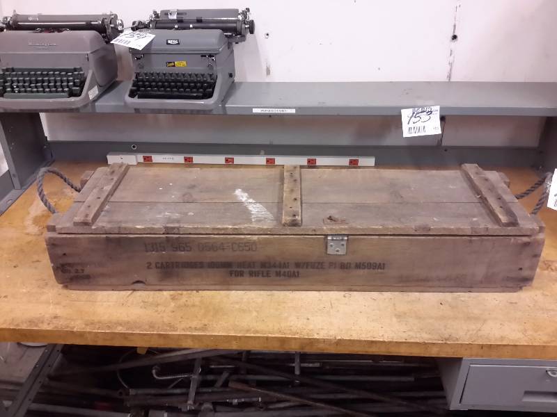 lot 157 image: wood ammo box