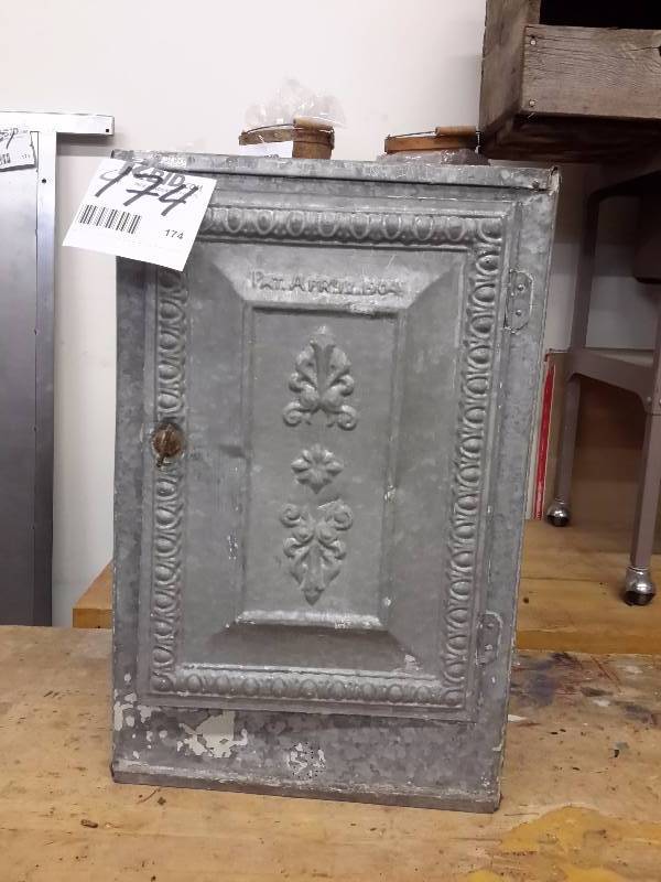 lot 174 image: Galvanized Pie Cabintet