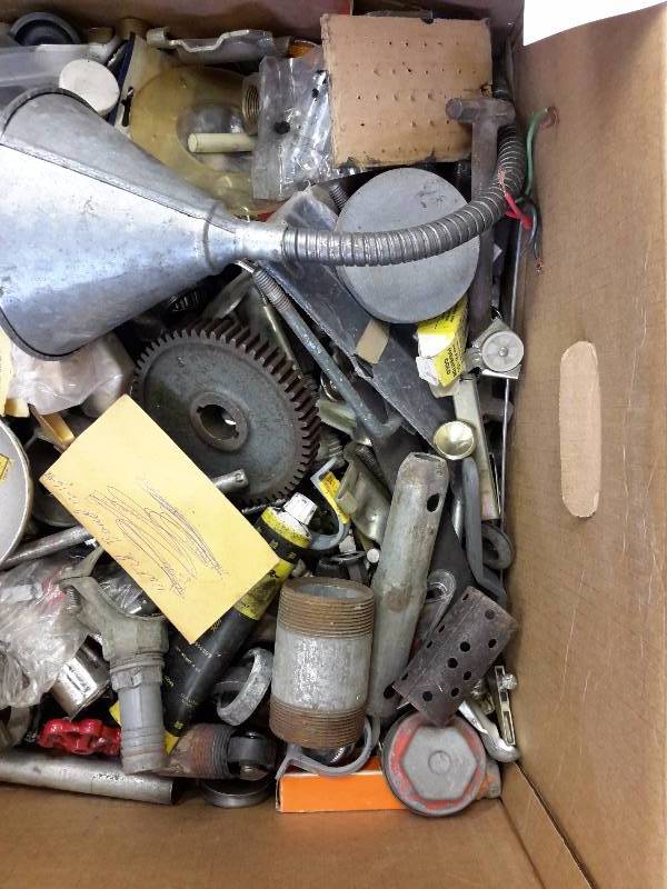 lot 36 image: Misc. plumbing fittings & pulleys & other pictured parts