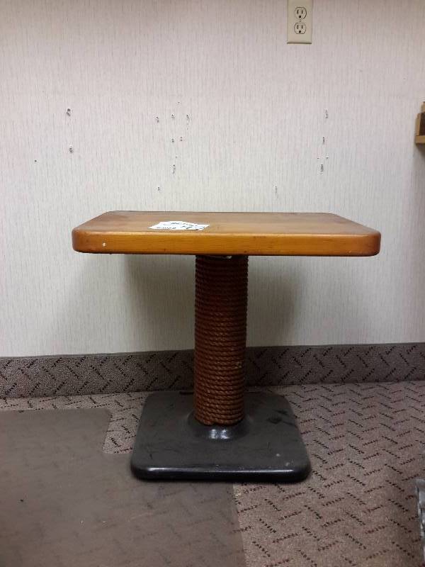 lot 49 image: Butcher  Block end table