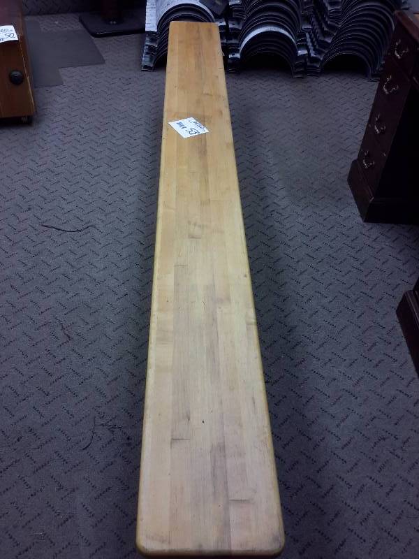 lot 53 image: Locker room bench solid maple top