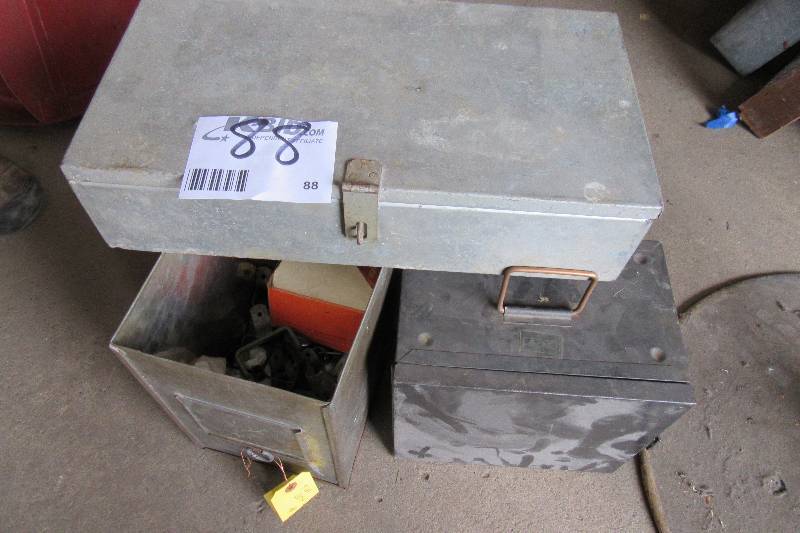 lot 88 image: 3 metal boxes as pictured