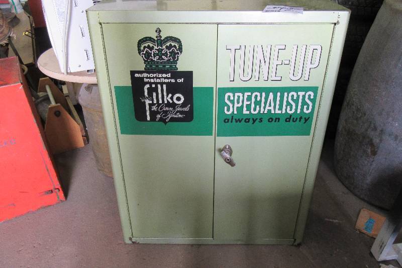 lot 92 image: filko tune up parts cabinet  (good shape )