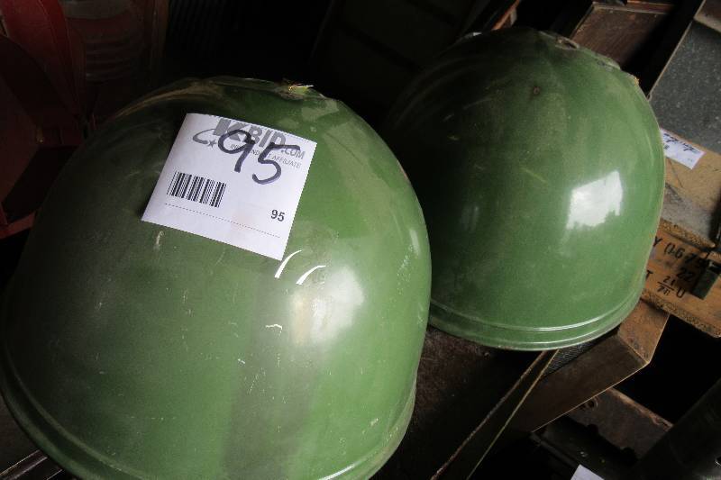 lot 95 image: Vintage industrial Enamel Light Shades (2)