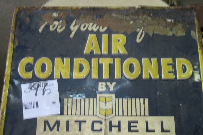 lot 96 image: Metal Sign  as pictured