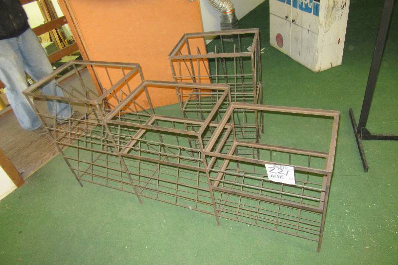 lot 221 image: 2 metal LP record racks