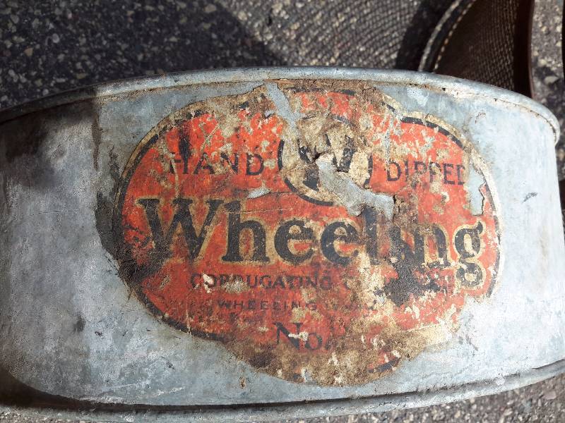 lot 240 image: Fire Ring with swing door  Galvanize pan with interesting handles