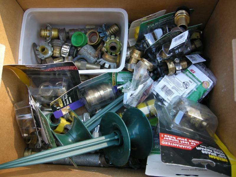 lot 111 image: Box Garden Hose Repair KitsFittings