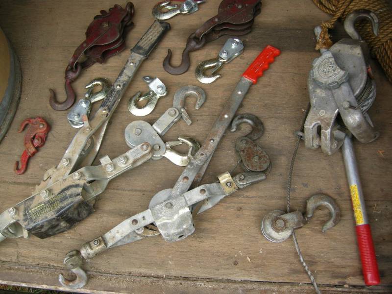 lot 134 image: Heavy Duty Block n Tackle, Come-Alongs, Pullers
