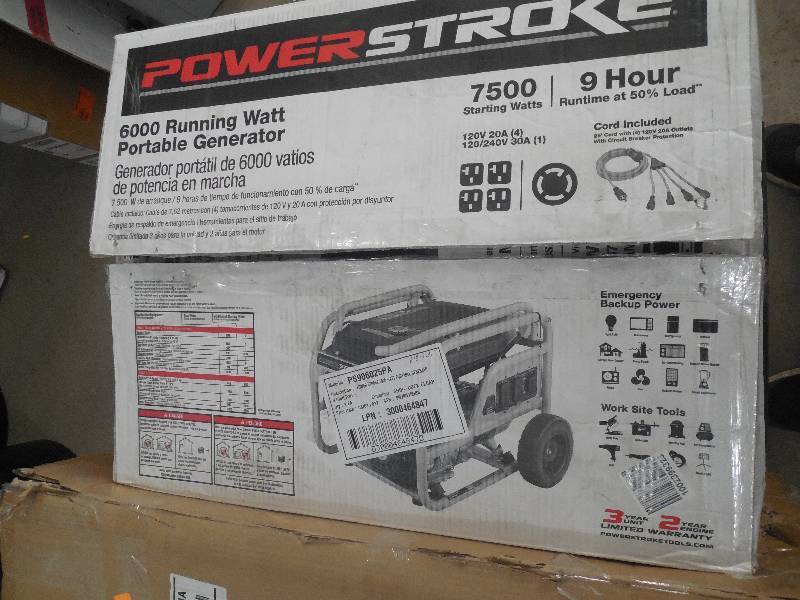 PowerStroke 6,000-Watt Gasoline Powered Portable Generator | Home