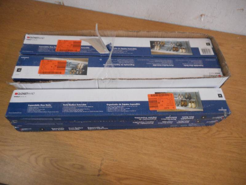 lot 47 image: (9) ShelfTrack 10-Pair Expandable Shoe Kit