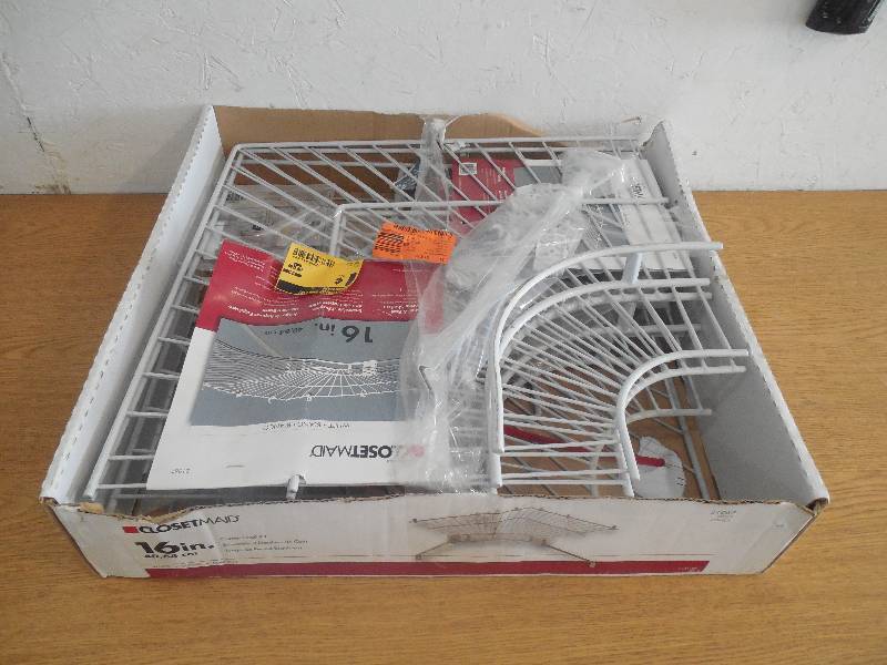 (4) ClosetMaid Ventilated Wire Corner Shelf for 16 in. Shelf and Rod