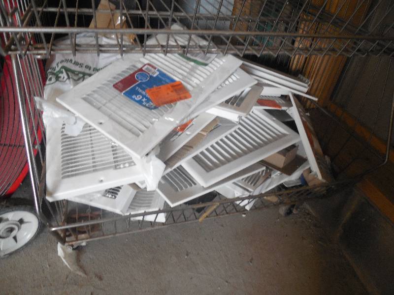 lot 133 image: BOX LOT OF HEAT REGISTER VENTS