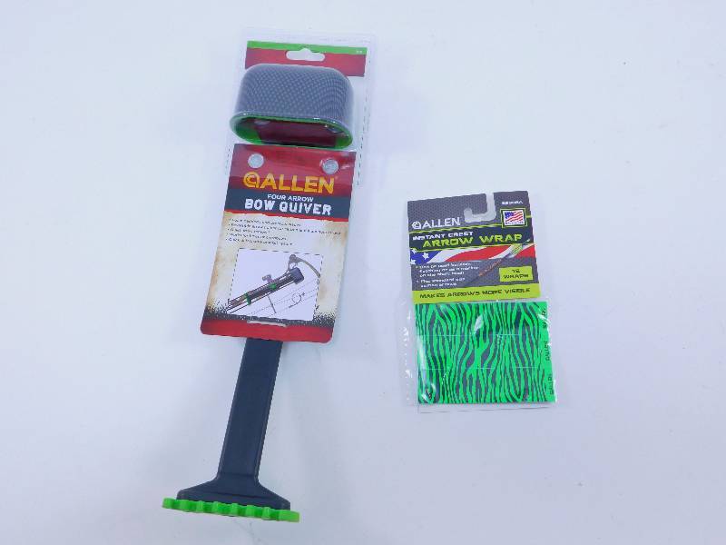 Allen Company Arrow Wrap and Allen Four Arrow Quiver, BlackHot Green