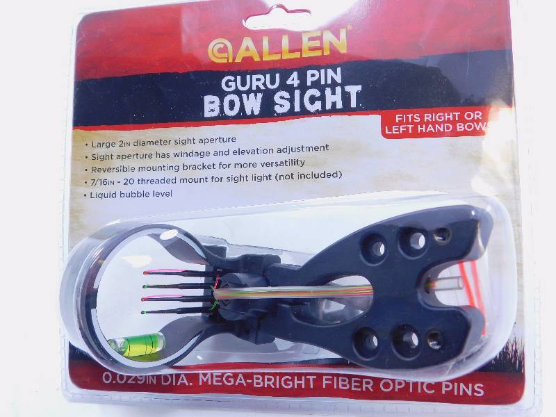 Allen Guru 4 Pin Bow Sight, Black, No Pin Light