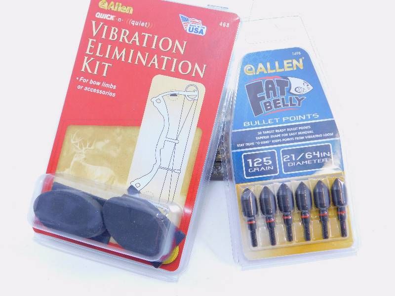 Allen Fat Belly Bullet Points (Pack of 6), 2164, 125 Grain and The Allen Co Quick - N - Quiet Vibration Elimination Kit