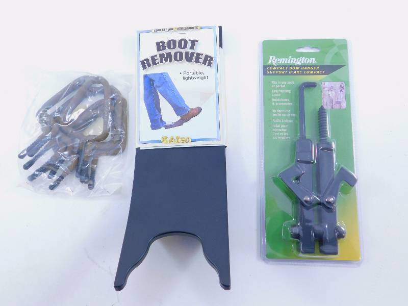Allen Bow Holder Hooks 12-Pack , Allen Gold Stream Boot Puller Remover, Remington Compact Bow Hanger Support Darc Compact