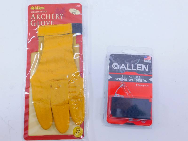 Allen Whiskers String Silencers and Allen Traditional Archery Glove, Large
