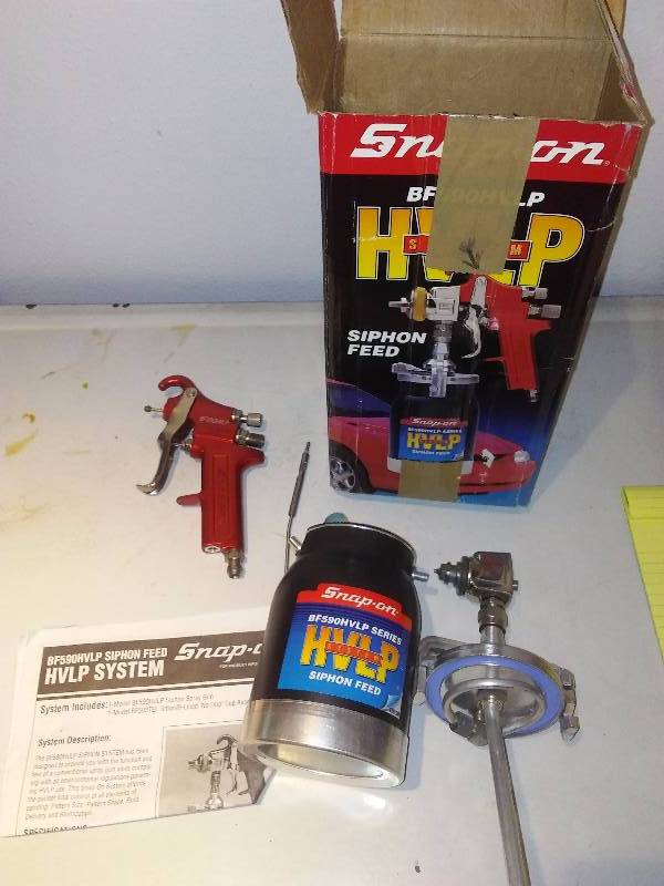 Snapon Paint BF590 HVLP Siphon Feed Spray Gun Snap On Fall Sale