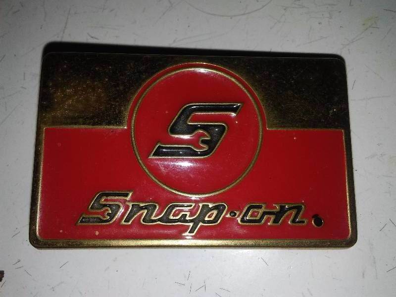 lot 50 image: Snap-on Solid Brass Belt Buckle