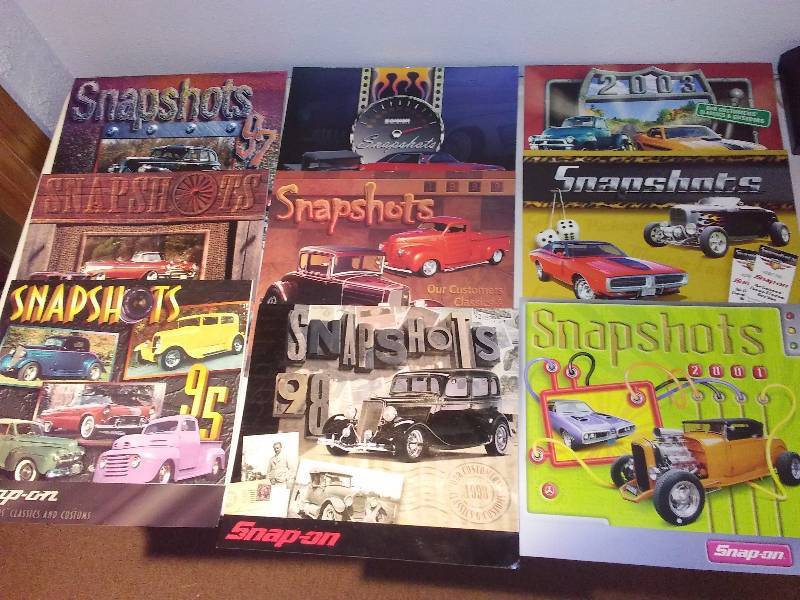 lot 72 image: Snap-on Snap Shot Calendars, 1995-2003 (9 in all)