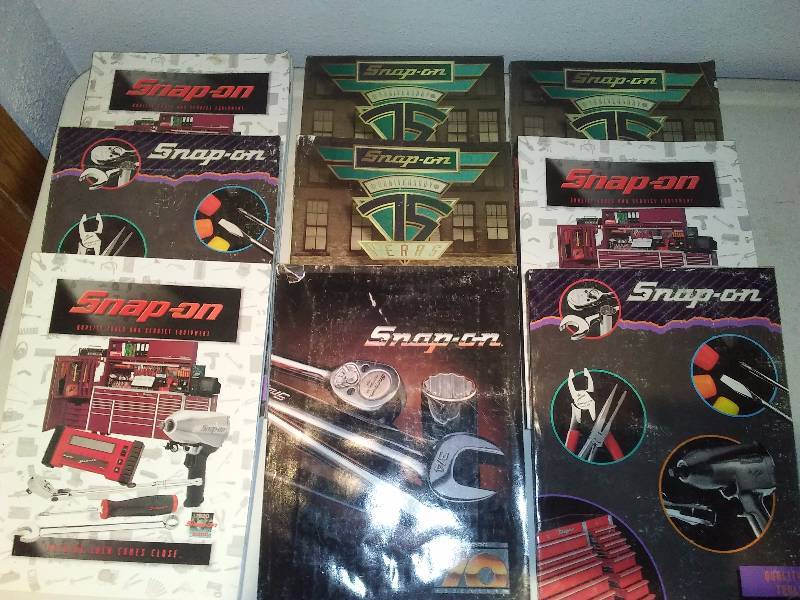 lot 130 image: Snap-on Tool Catalogs 9 total, 4 different