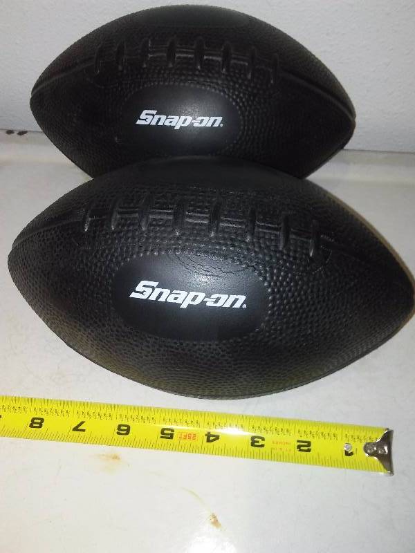 lot 146 image: Snap-on Foam Footballs Jr. Sized (2)