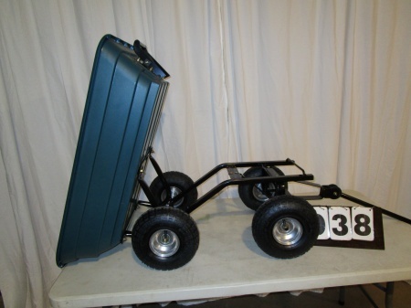 lot 38 image: Precision Lawn Dump Cart - 600 lb capacity