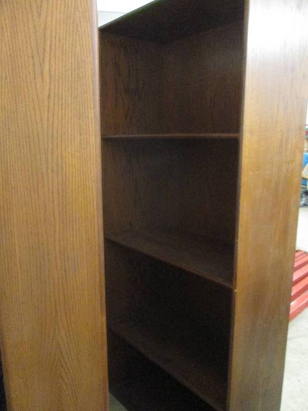 lot 280 image: Wood Bookcase 77x33 inches...