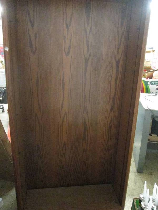 lot 2 image: 4 Shelf Wood Bookcase 74x36 inches...