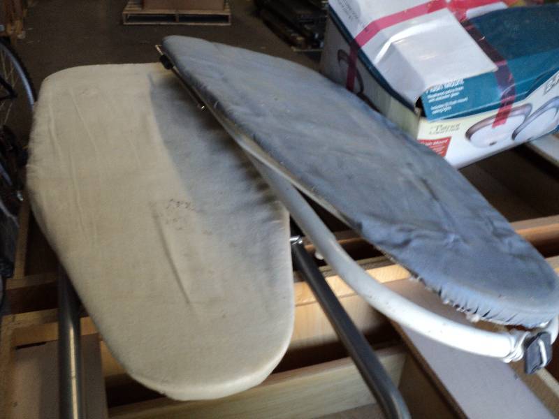 lot 329 image: 2 small ironing boards and 2 lights...