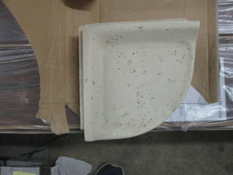lot 146 image: Daltile Resin Corner Shelf - open b...