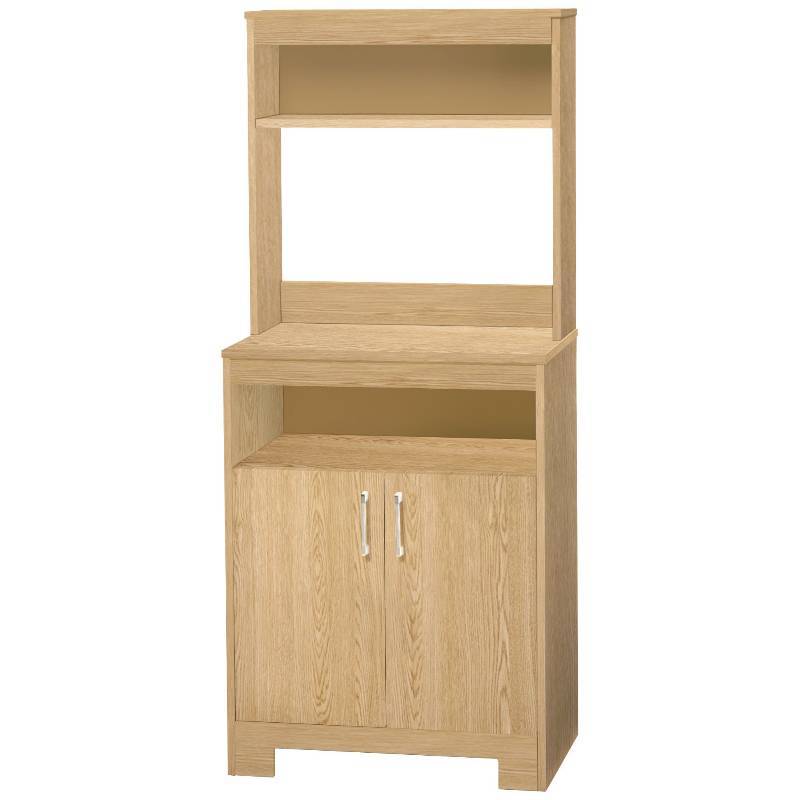 Oak Alcove Microwave Cart