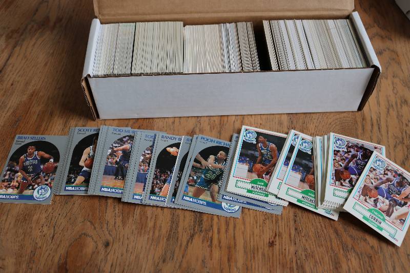 lot 97 image: Box of Minnesota Timberwolves cards...