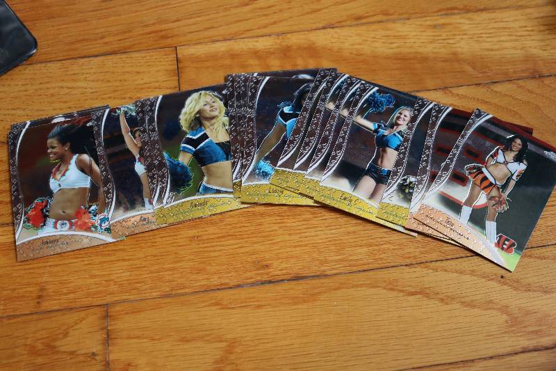lot 12 image: Topps Chrome Cheerleader cards...
