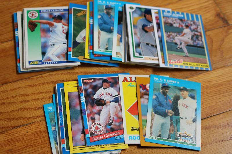 lot 79 image: 75 Roger Clemens crads...