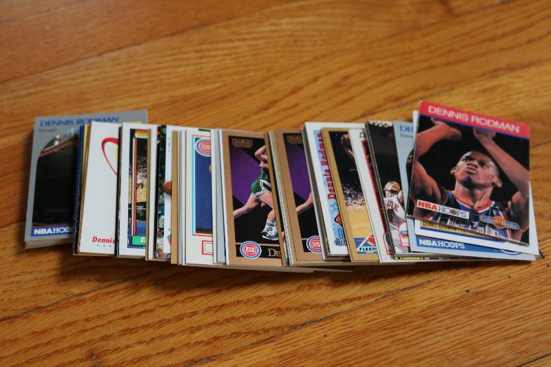 lot 64 image: 100 Dennis Rodman cards...
