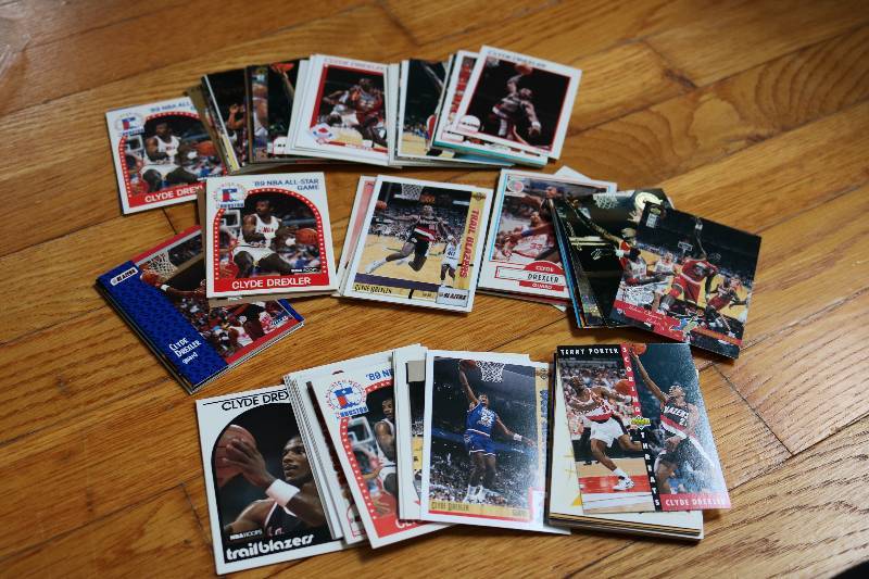 lot 40 image: 100 Clyde Drexler cards...