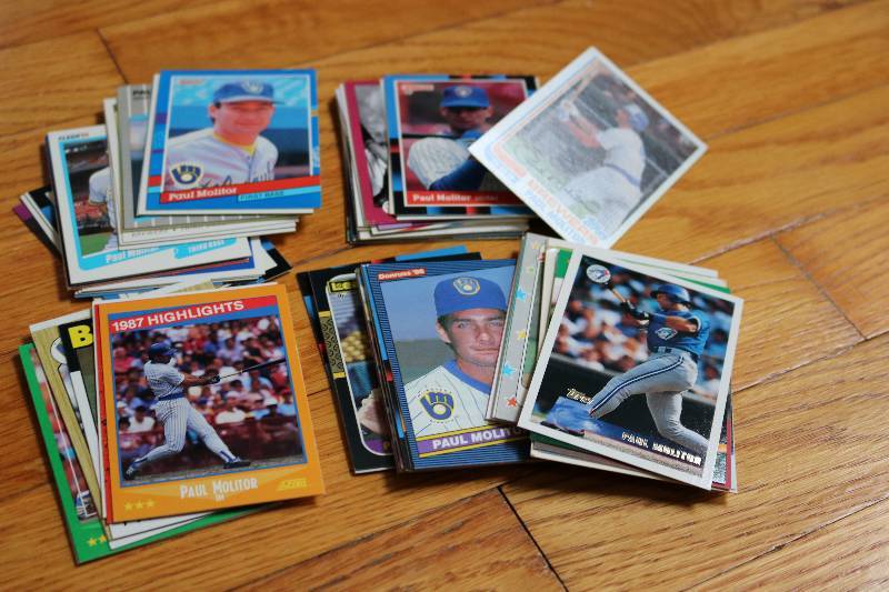 lot 50 image: 75 Paul Molitor cards...