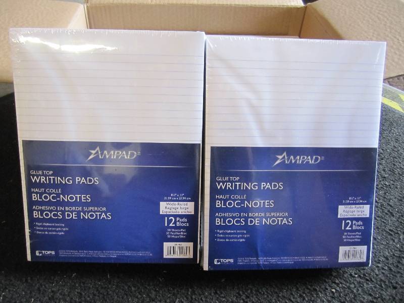 lot 76 image: Case of 72 Writing Pads 6 bundles o...