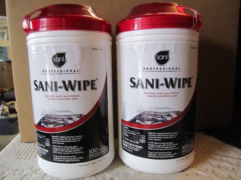 lot 83 image: Lot of 8 Sani-Wipe No Rinse Hard No...