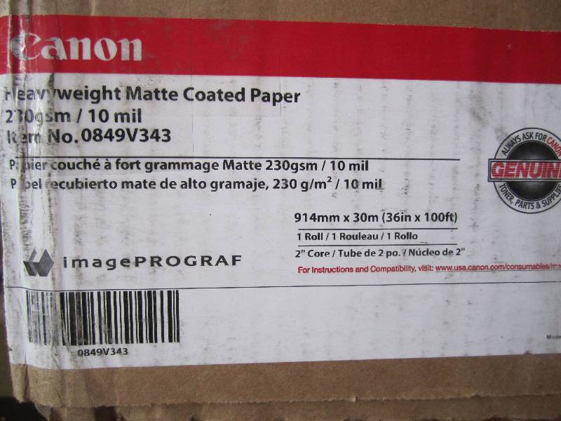 lot 91 image: Canon Heavyweight Matte Coated Pape...