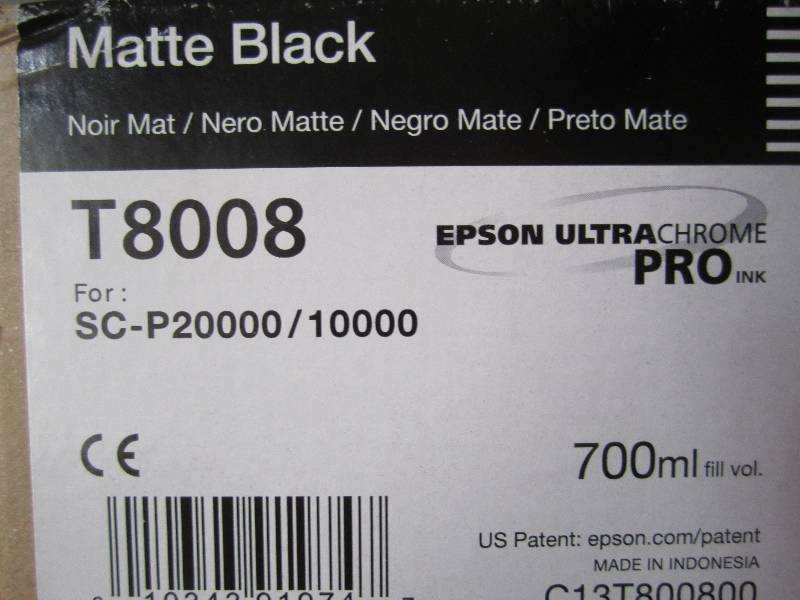 lot 105 image: Epson UltraChrome PRO Matte Black I...