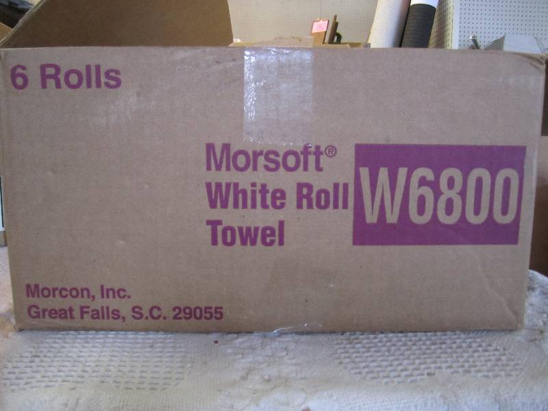 lot 201 image: Case of 6 Rolls Morsoft White Roll ...