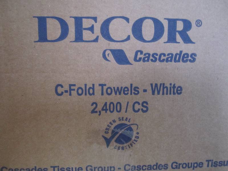 lot 205 image: Case of 2400 C-Fold Towels White 12...