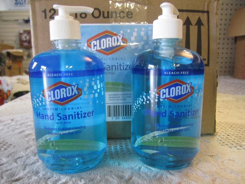 lot 222 image: Case of 12 Clorox Hand Sanitizer wi...