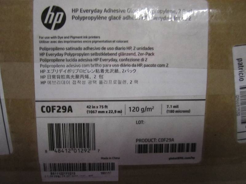 lot 239 image: 2 Roll Pack HP Everyday Adhesive Gl...