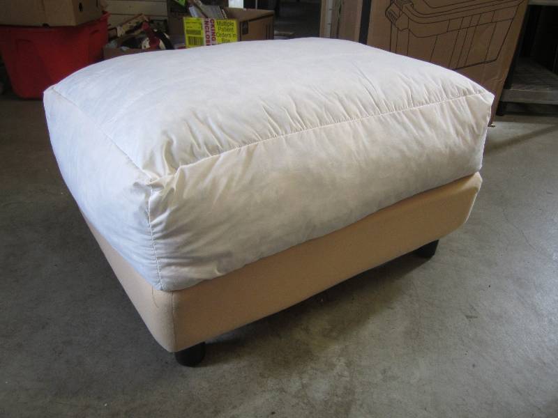 lot 246 image: Down Top Ottoman - Slip cover for t...