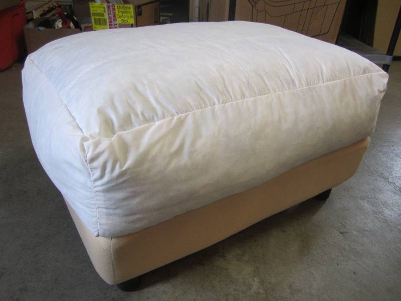 lot 247 image: Down Top Ottoman - Slip cover for t...